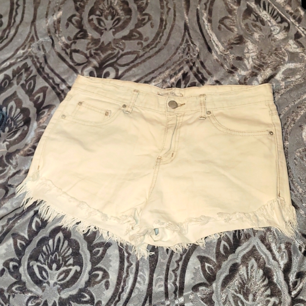 Free People Women's Frayed Jean Shorts, Size: W 29
